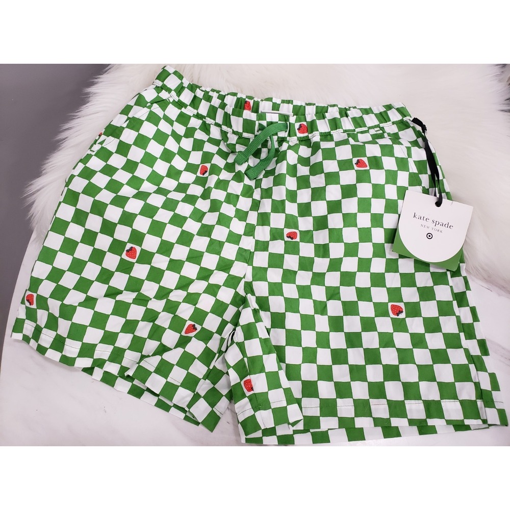 NEW Strawberry Kate Spade‎ x Target Girl's Green Pull On Shorts SIZE XL